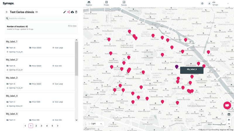 Visualisation données géomarketing - Ciblez votre stratégie d'expantion - Plateforme d'intelligence géographique Symaps