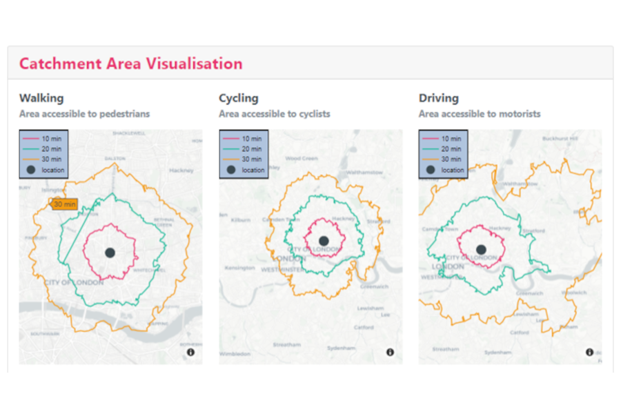 catchment area visualisation symaps - Symaps.io