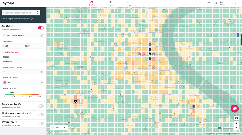 symaps location geomarketing data feature 1 2 resources footfall 1 - Symaps.io