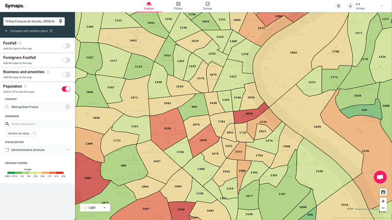 symaps location geomarketing data feature 1 3 resources population - Symaps.io