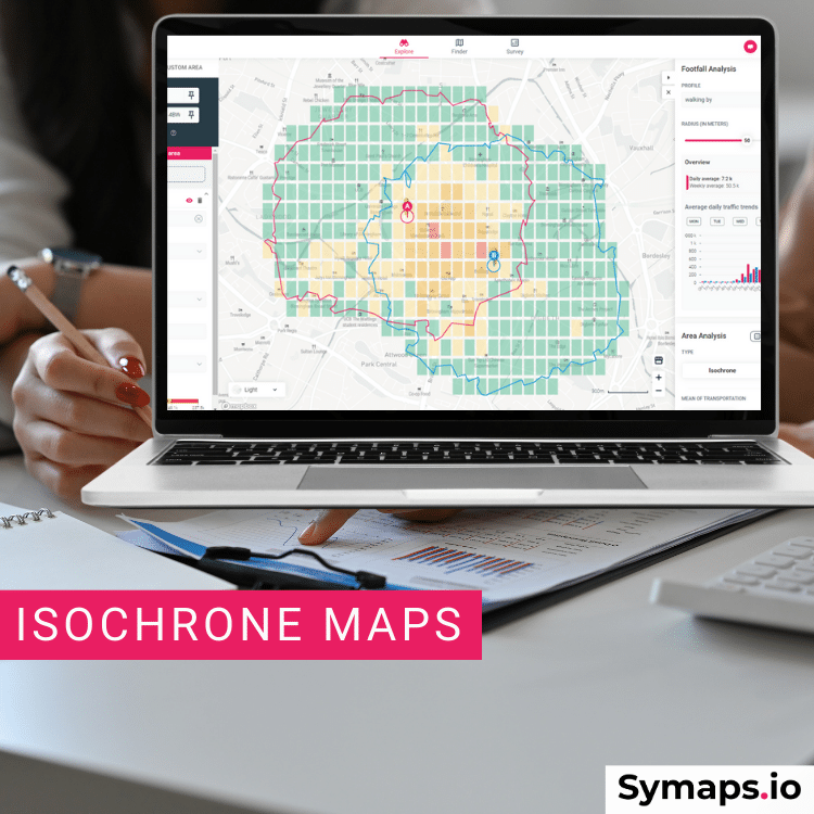 Isochrone maps - Travel time - Symaps